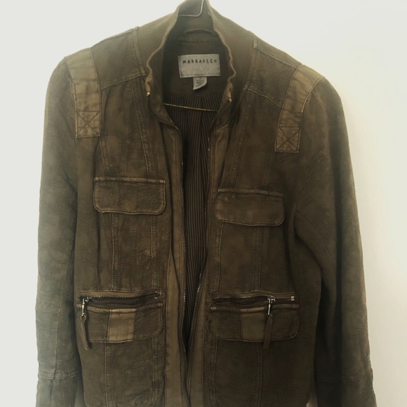 Marrakech Colby Jacquard Jacket (olive green) - Picture 2 of 5